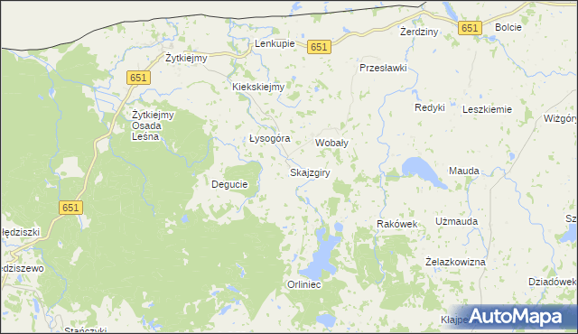 mapa Skajzgiry, Skajzgiry na mapie Targeo