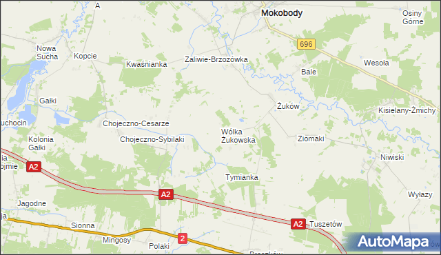 mapa Wólka Żukowska, Wólka Żukowska na mapie Targeo