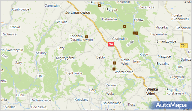 mapa Bębło, Bębło na mapie Targeo