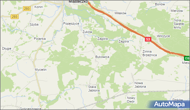 mapa Bukowica, Bukowica na mapie Targeo