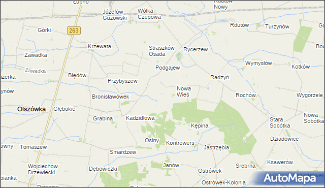 mapa Piotrkówek gmina Grabów, Piotrkówek gmina Grabów na mapie Targeo