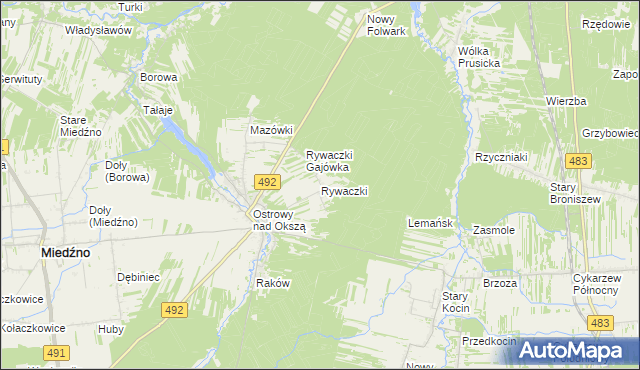 mapa Rywaczki, Rywaczki na mapie Targeo