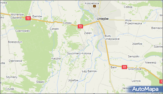 mapa Spycimierz, Spycimierz na mapie Targeo