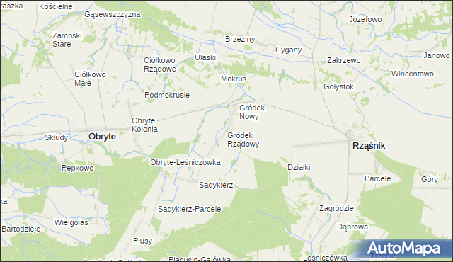 mapa Gródek Rządowy, Gródek Rządowy na mapie Targeo