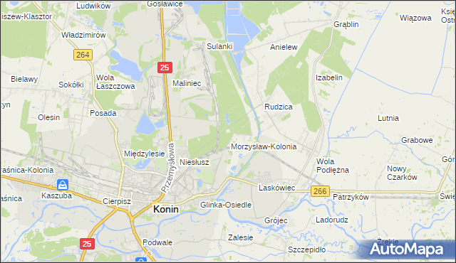 mapa Długa Łąka, Długa Łąka na mapie Targeo