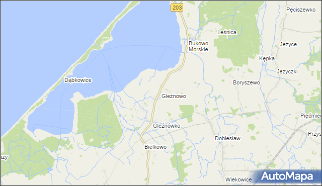 mapa Gleźnowo, Gleźnowo na mapie Targeo