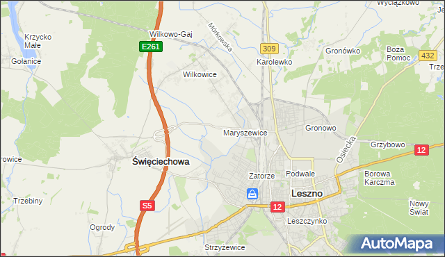 mapa Maryszewice, Maryszewice na mapie Targeo