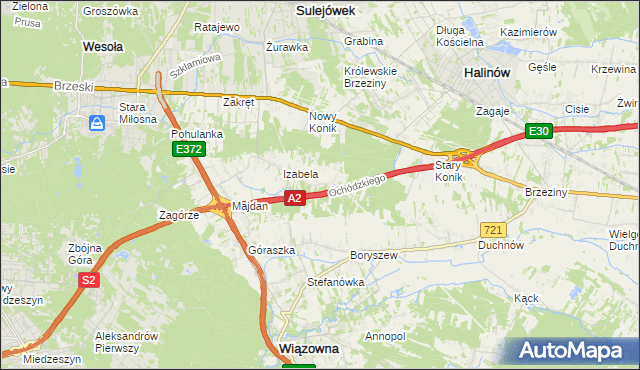 mapa Michałówek gmina Wiązowna, Michałówek gmina Wiązowna na mapie Targeo