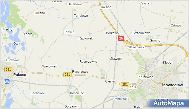 mapa Sójkowo gmina Inowrocław, Sójkowo gmina Inowrocław na mapie Targeo