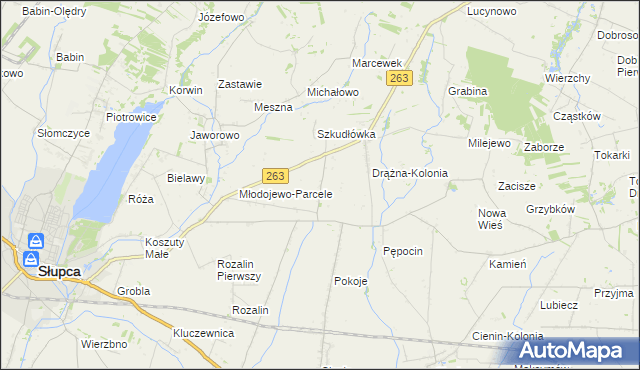 mapa Żelazków gmina Słupca, Żelazków gmina Słupca na mapie Targeo