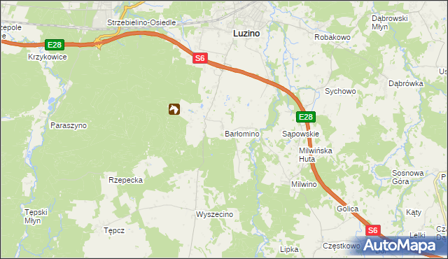 mapa Barłomino, Barłomino na mapie Targeo