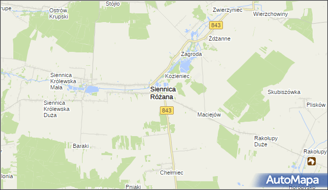 mapa Boruń, Boruń na mapie Targeo