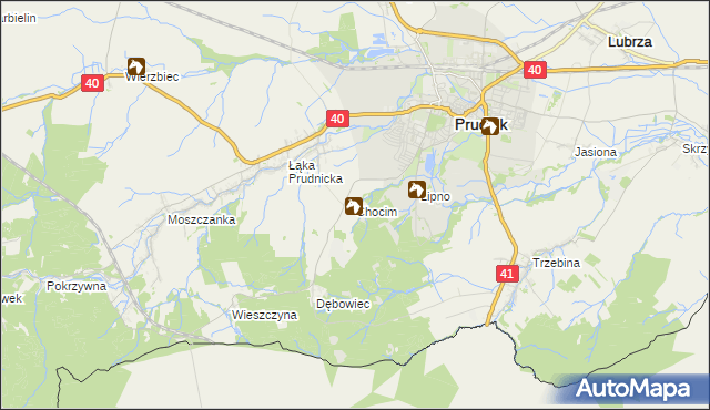 mapa Chocim gmina Prudnik, Chocim gmina Prudnik na mapie Targeo