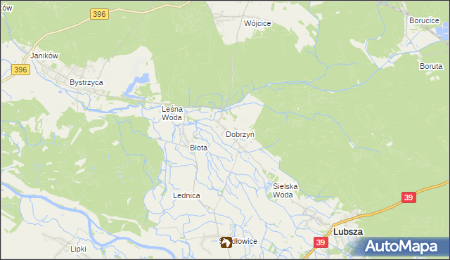mapa Dobrzyń gmina Lubsza, Dobrzyń gmina Lubsza na mapie Targeo