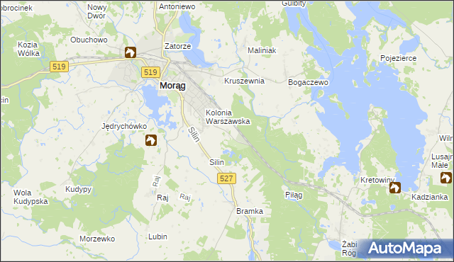 mapa Dury gmina Morąg, Dury gmina Morąg na mapie Targeo