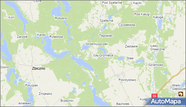 mapa Gaj-Grzmięca, Gaj-Grzmięca na mapie Targeo