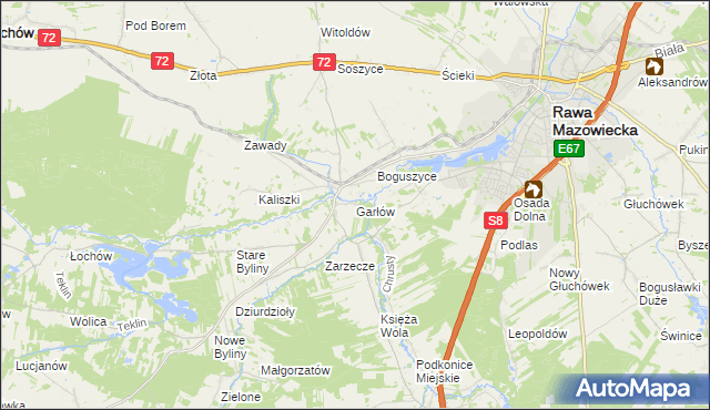 mapa Garłów, Garłów na mapie Targeo