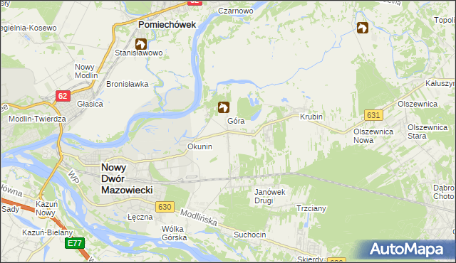 mapa Janówek Pierwszy, Janówek Pierwszy na mapie Targeo