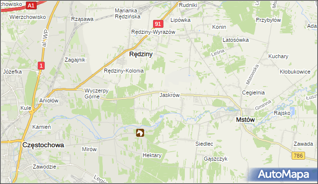mapa Jaskrów, Jaskrów na mapie Targeo