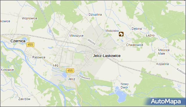 mapa Jelcz-Laskowice, Jelcz-Laskowice na mapie Targeo