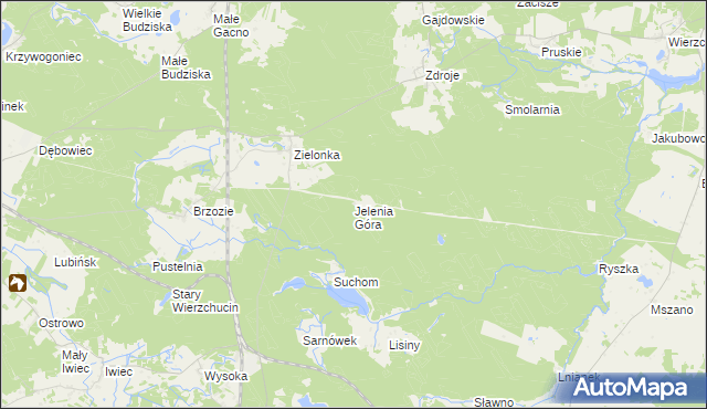 mapa Jelenia Góra gmina Cekcyn, Jelenia Góra gmina Cekcyn na mapie Targeo