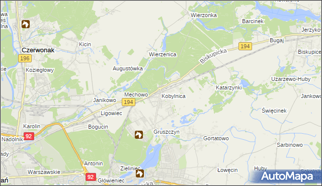 mapa Kobylnica gmina Swarzędz, Kobylnica gmina Swarzędz na mapie Targeo