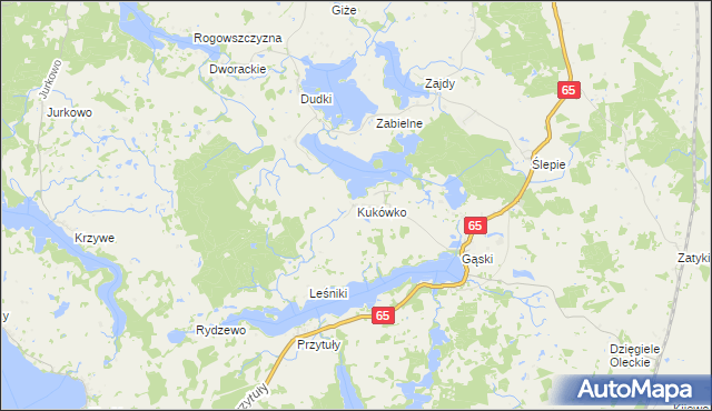 mapa Kukówko, Kukówko na mapie Targeo