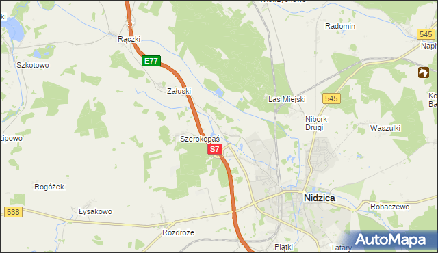 mapa Litwinki gmina Nidzica, Litwinki gmina Nidzica na mapie Targeo