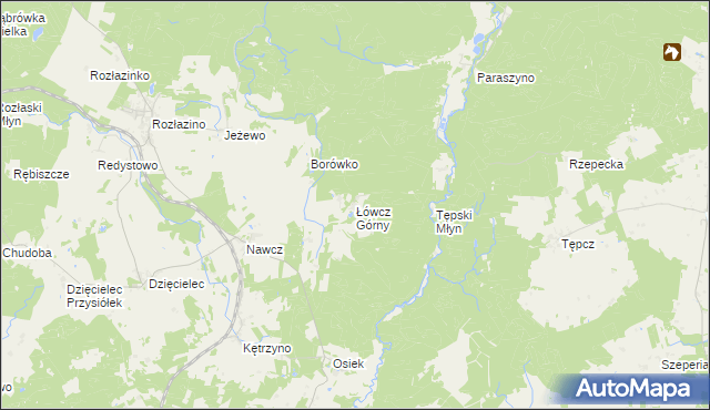 mapa Łówcz Górny, Łówcz Górny na mapie Targeo