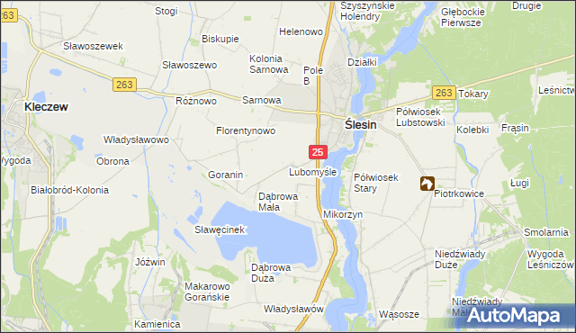 mapa Lubomyśle, Lubomyśle na mapie Targeo