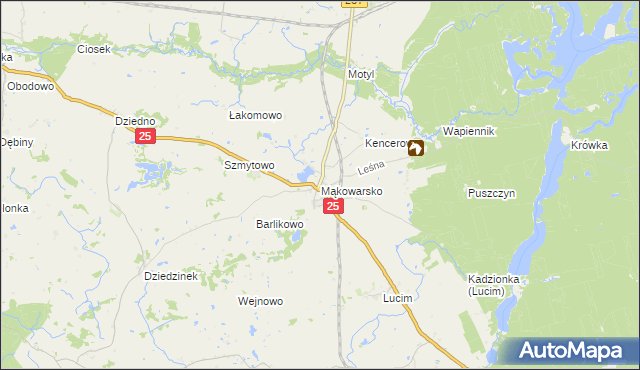 mapa Mąkowarsko, Mąkowarsko na mapie Targeo