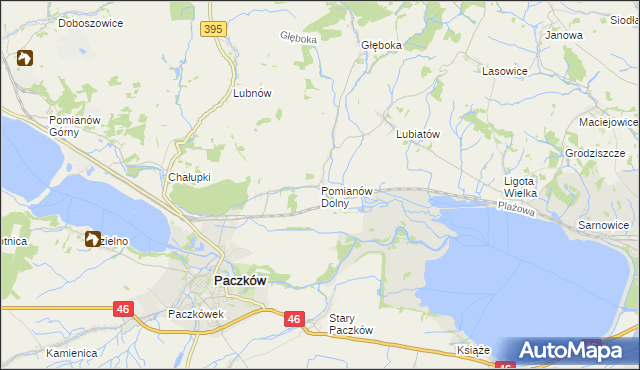 mapa Pomianów Dolny, Pomianów Dolny na mapie Targeo