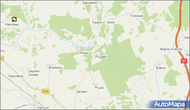 mapa Purgałki, Purgałki na mapie Targeo