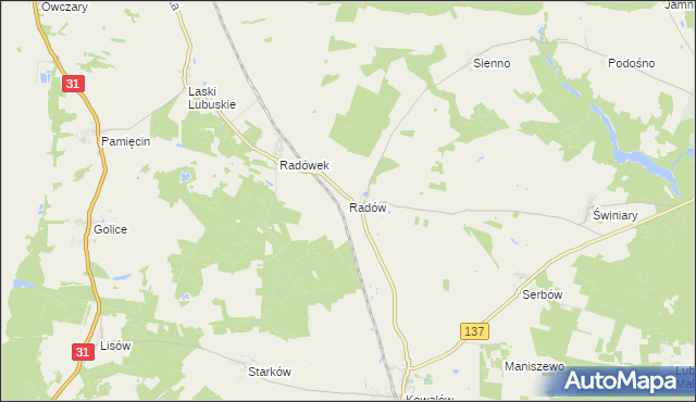 mapa Radów, Radów na mapie Targeo