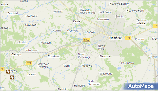 mapa Stare Pieścirogi, Stare Pieścirogi na mapie Targeo
