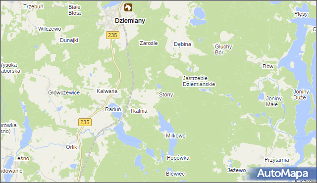 mapa Stony, Stony na mapie Targeo
