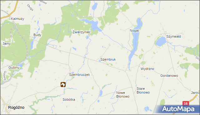 mapa Szembruk, Szembruk na mapie Targeo