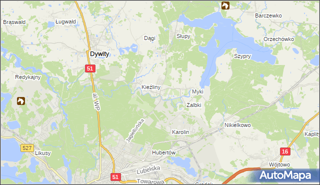 mapa Wadąg, Wadąg na mapie Targeo