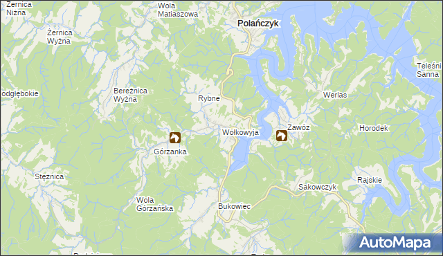 mapa Wołkowyja, Wołkowyja na mapie Targeo