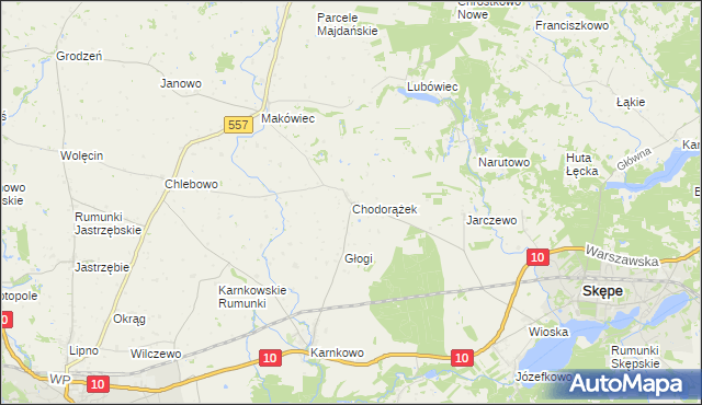 mapa Chodorążek, Chodorążek na mapie Targeo