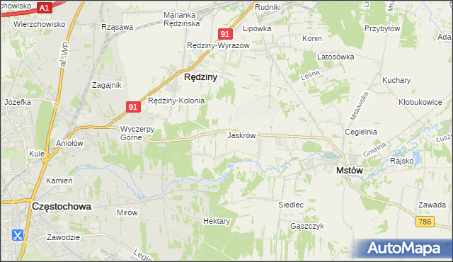 mapa Jaskrów, Jaskrów na mapie Targeo