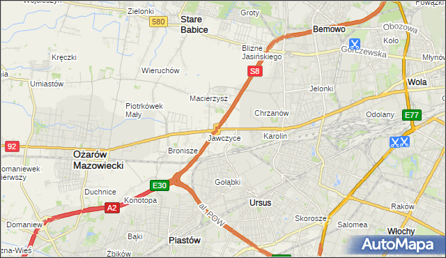 mapa Mory gmina Ożarów Mazowiecki, Mory gmina Ożarów Mazowiecki na mapie Targeo