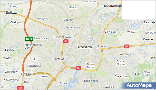 mapa Rzeszów, Rzeszów na mapie Targeo
