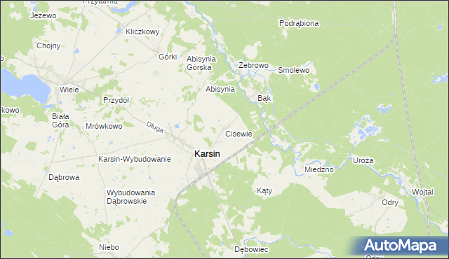 mapa Cisewie, Cisewie na mapie Targeo