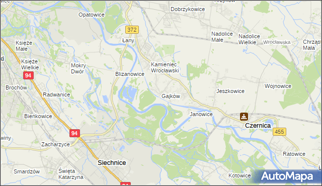 mapa Gajków, Gajków na mapie Targeo