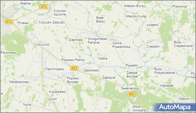 mapa Gatka gmina Winnica, Gatka gmina Winnica na mapie Targeo