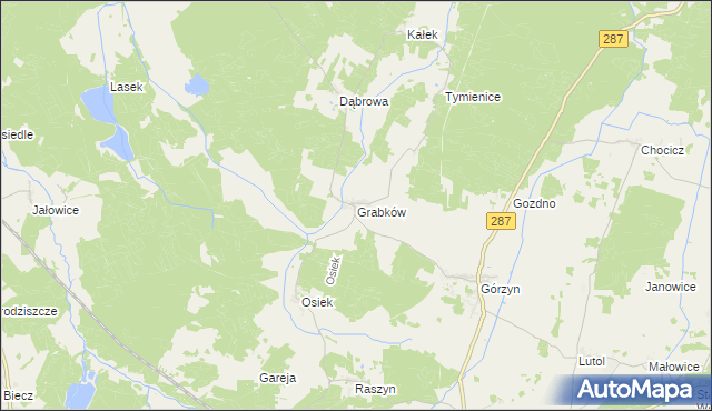 mapa Grabków gmina Lubsko, Grabków gmina Lubsko na mapie Targeo