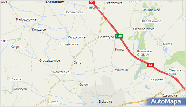 mapa Jędrzychowice gmina Wiązów, Jędrzychowice gmina Wiązów na mapie Targeo