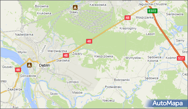 mapa Kleszczówka, Kleszczówka na mapie Targeo