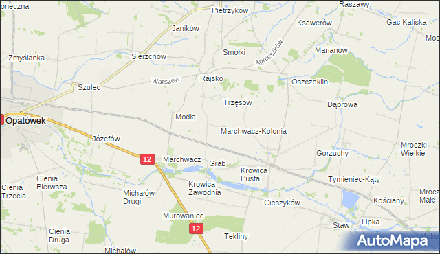 mapa Marchwacz-Kolonia, Marchwacz-Kolonia na mapie Targeo